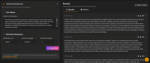 Simplified's summary output