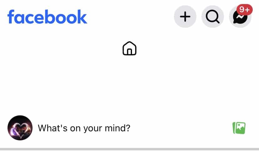 Facebook homepage