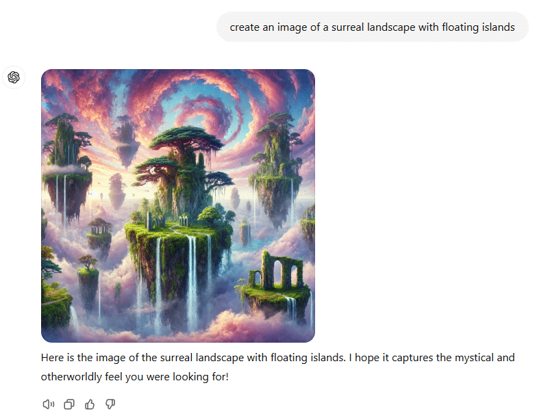 dall e 3 floating islands