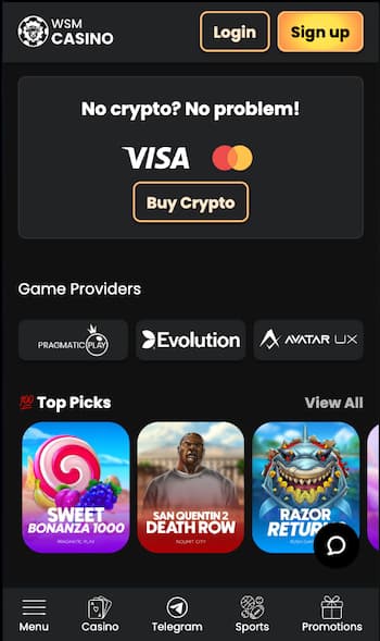 WSM online casino in South Africa on mobile - Techopedia