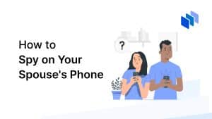 Image showing the article title. A man and woman are on their phones and glancing at each other's devices.