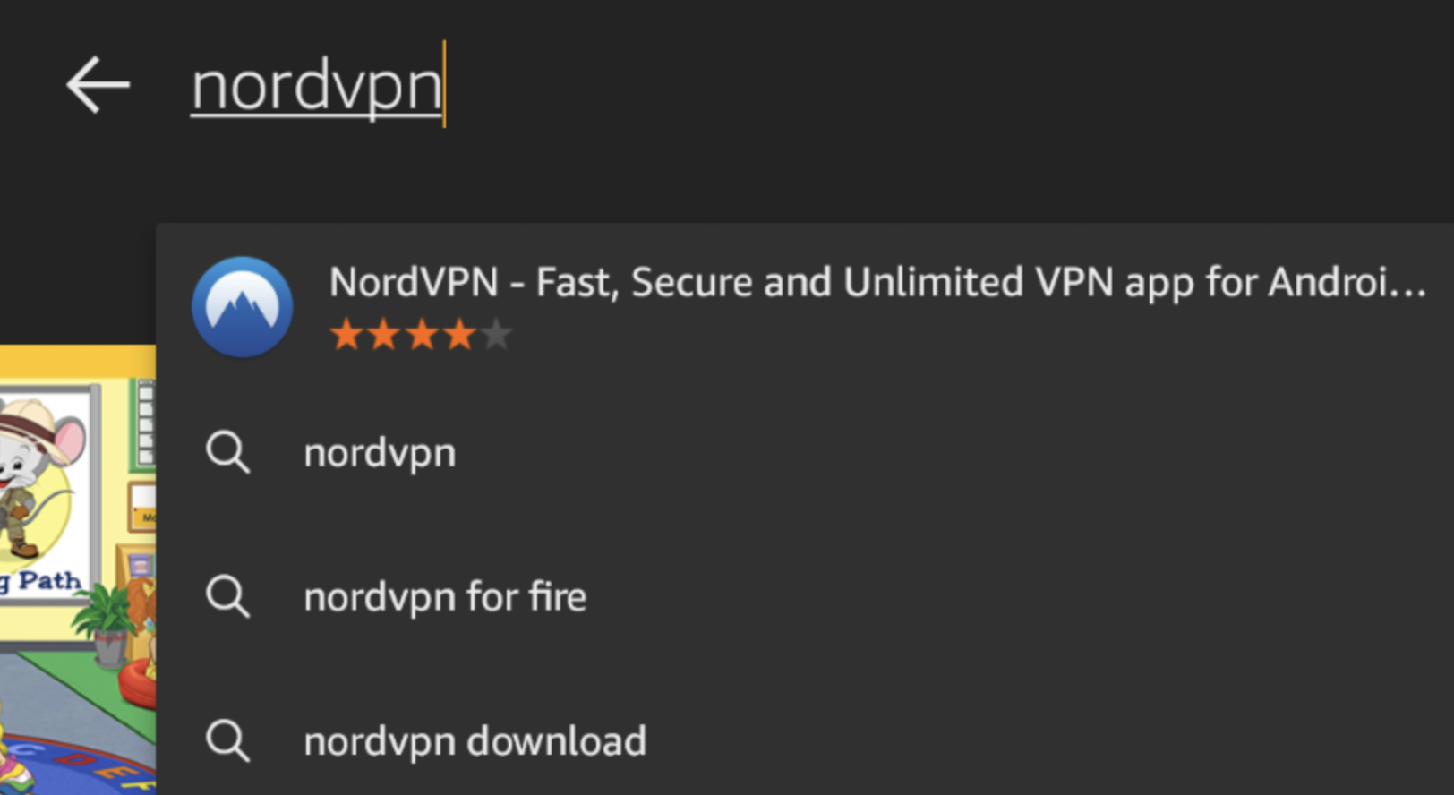 <strong>Search for NordVPN</strong>