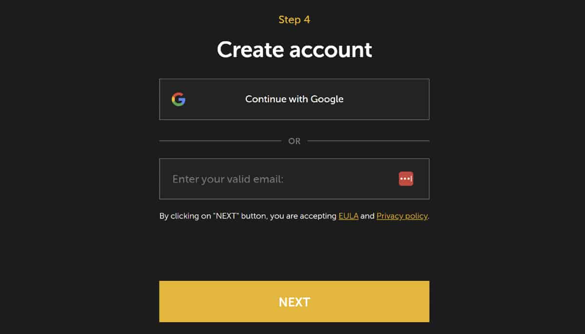 <strong>Create Your Account</strong>