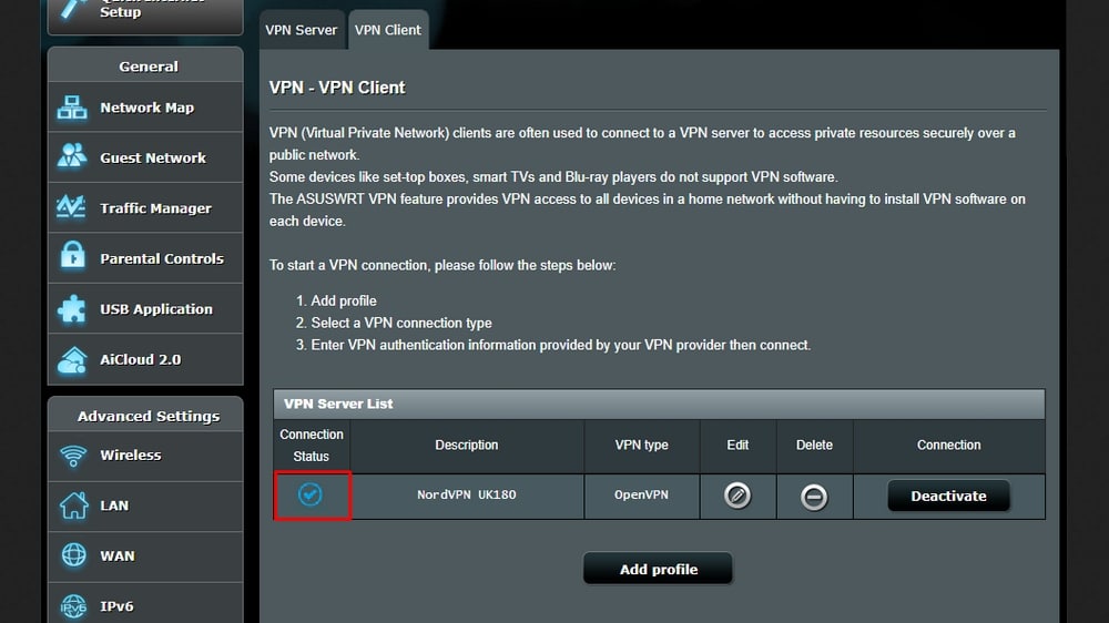 <strong>Verify the connection status</strong>