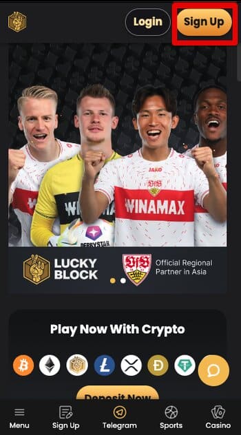 Tap the “Register” Button