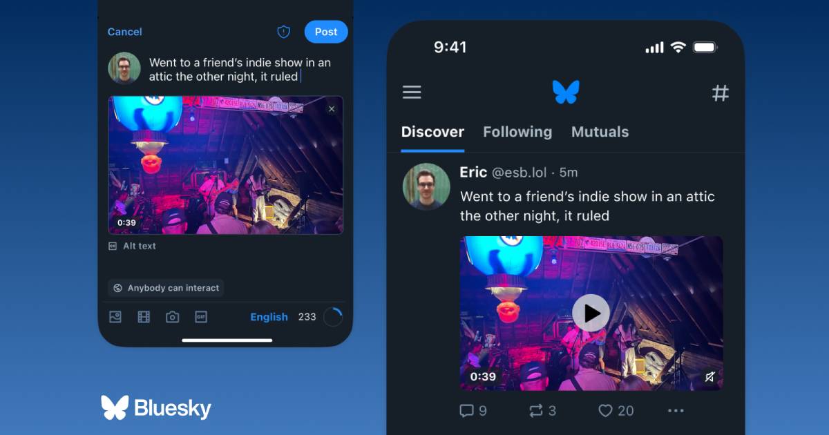 Bluesky regularly rolls out new features, such as video in July 2024, but will it be enough to keep people coming back? (Bluesky)