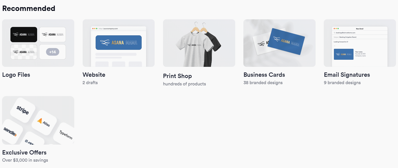 Looka AI brand kit