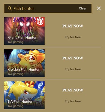 Step 5 – Locate the Fish Table Game