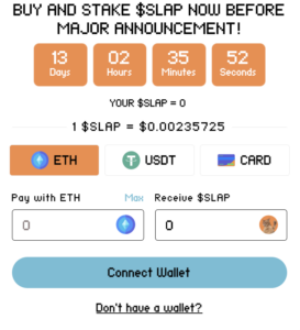 CatSlap token presale buying widget