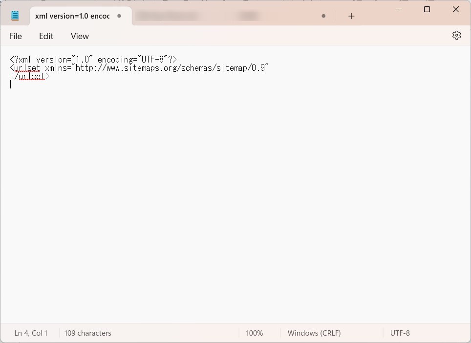 URL sitemap manual