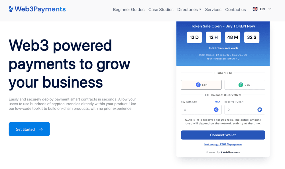 코인 만들기: Web3Payments 암호화폐 프리세일