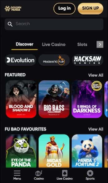 golden panda in casino