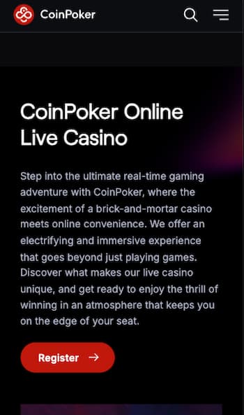 Live dealer game shows at CoinPoker Casino - Techopedia