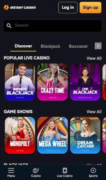 Crazy Time live game at Instant Casino - Techopedia