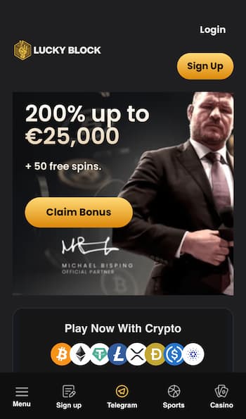 Visit the Casino and Press Sign Up