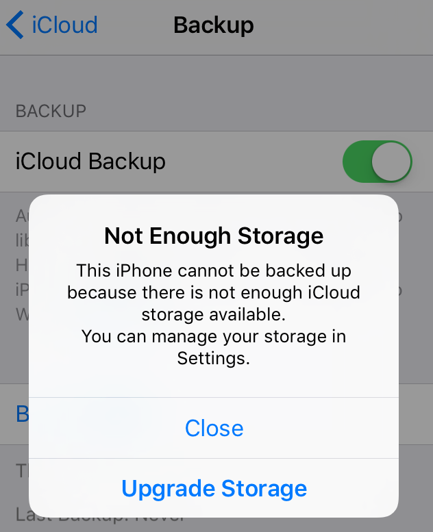 Seems familiar? Not enough storage on an iPhone is a recurring issue. (Screenshot)