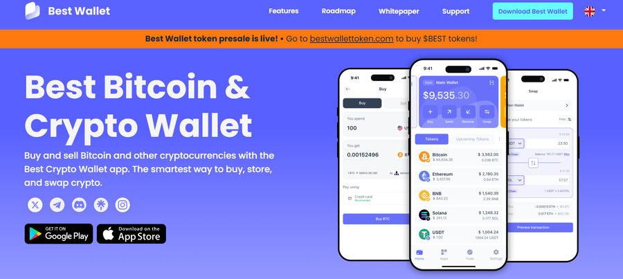 Best Wallet offers easy-to-download Android and iOS apps for seamless mobile $LCAI trade.