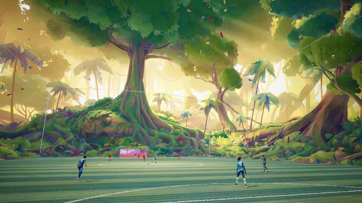 Rematch is five-aside (for 10 players total) rather than the full-size 11 vs 11 game.