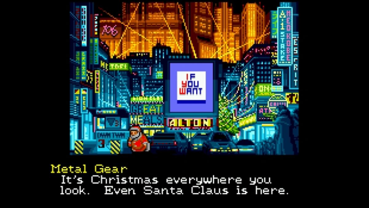 Snatcher features a futuristic take on Christmas.