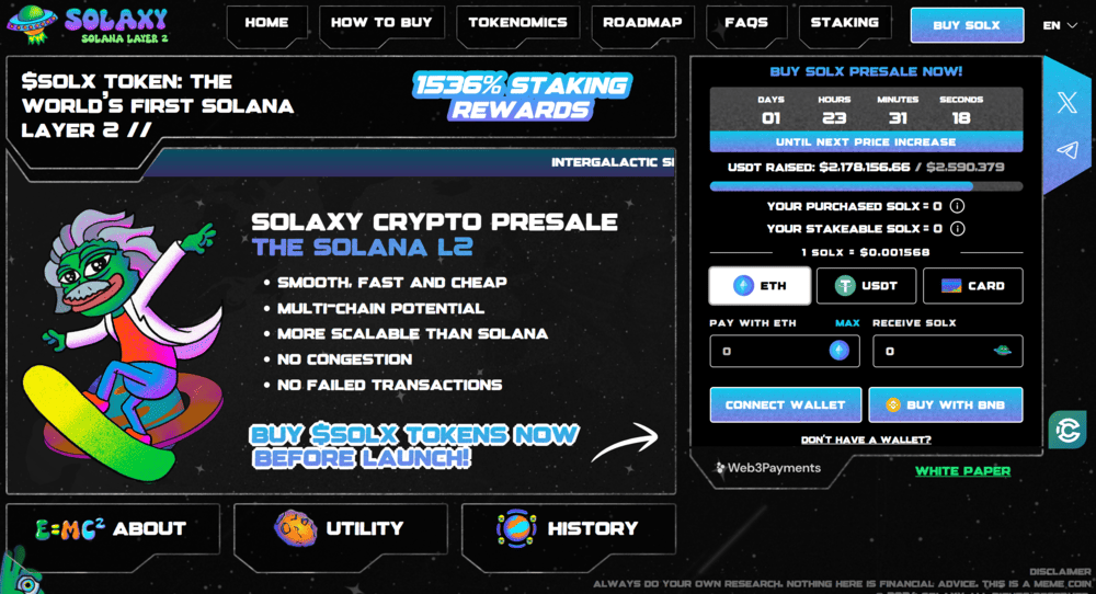 Solaxy Presale 2.2m