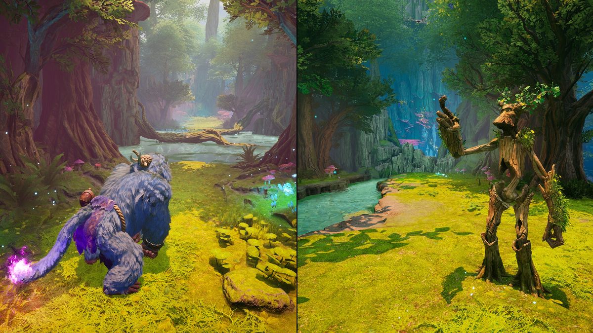 Split Fiction features contrasting Sci-fi and fantasy levels.