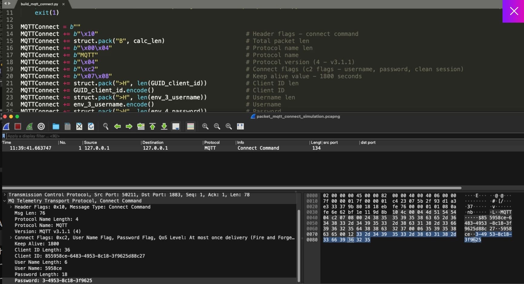 Team82’s reconstruction of IOCONTROL’s MQTT connect message (C2 servers).