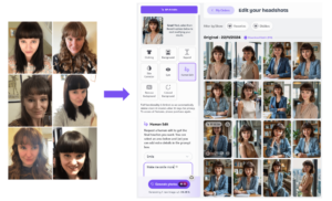 AI headshot generator example