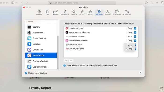 <strong>Change Safari Notifications</strong>