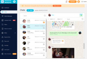 Kidsguard whatsapp dashboard