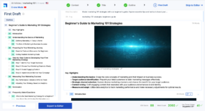 Scalenut content optimizer for marketing