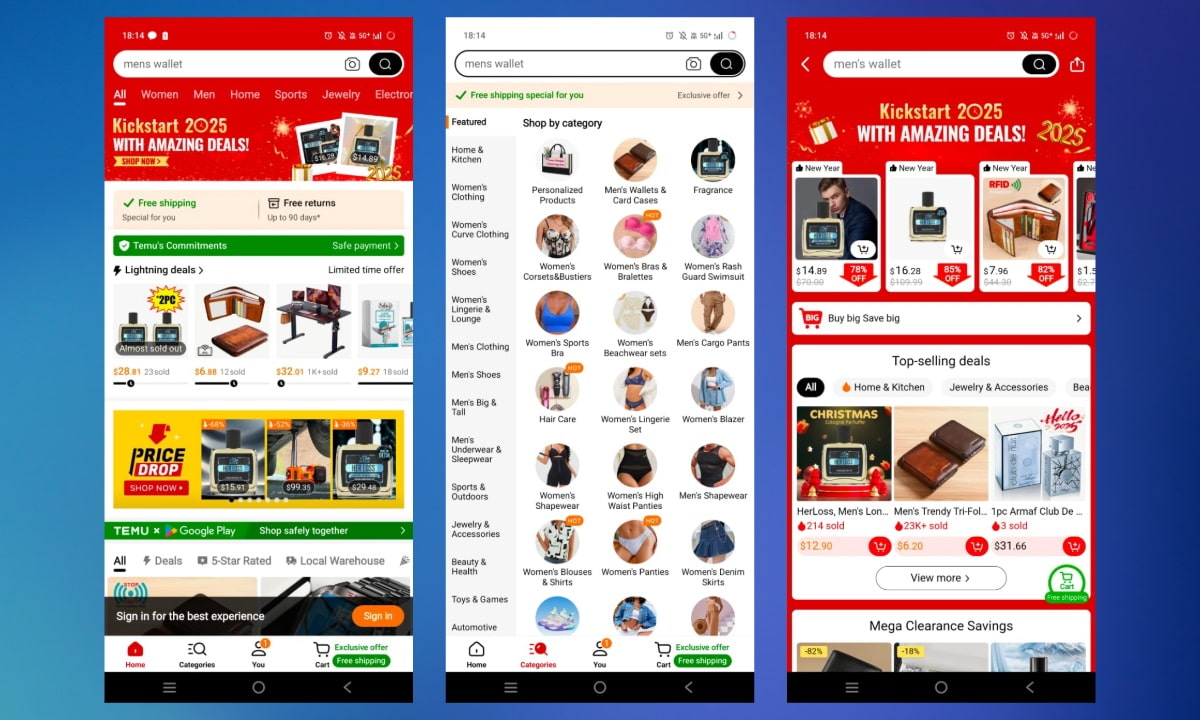 Temu has gamified its interface to boost engagement and sales
