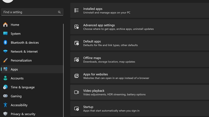 <strong>Launch Apps Settings</strong>