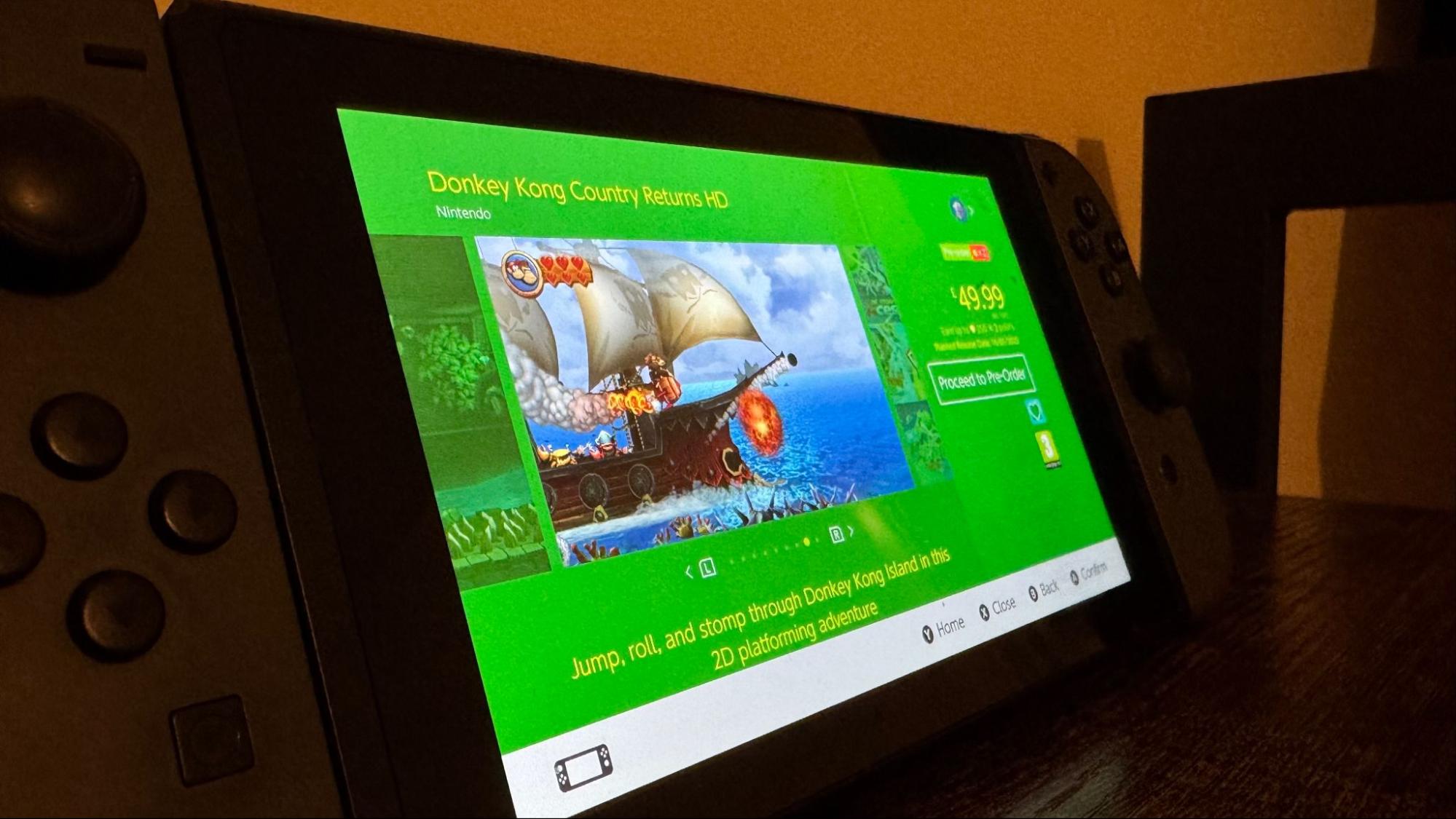You can pre-order new Switch games on the eShop. 