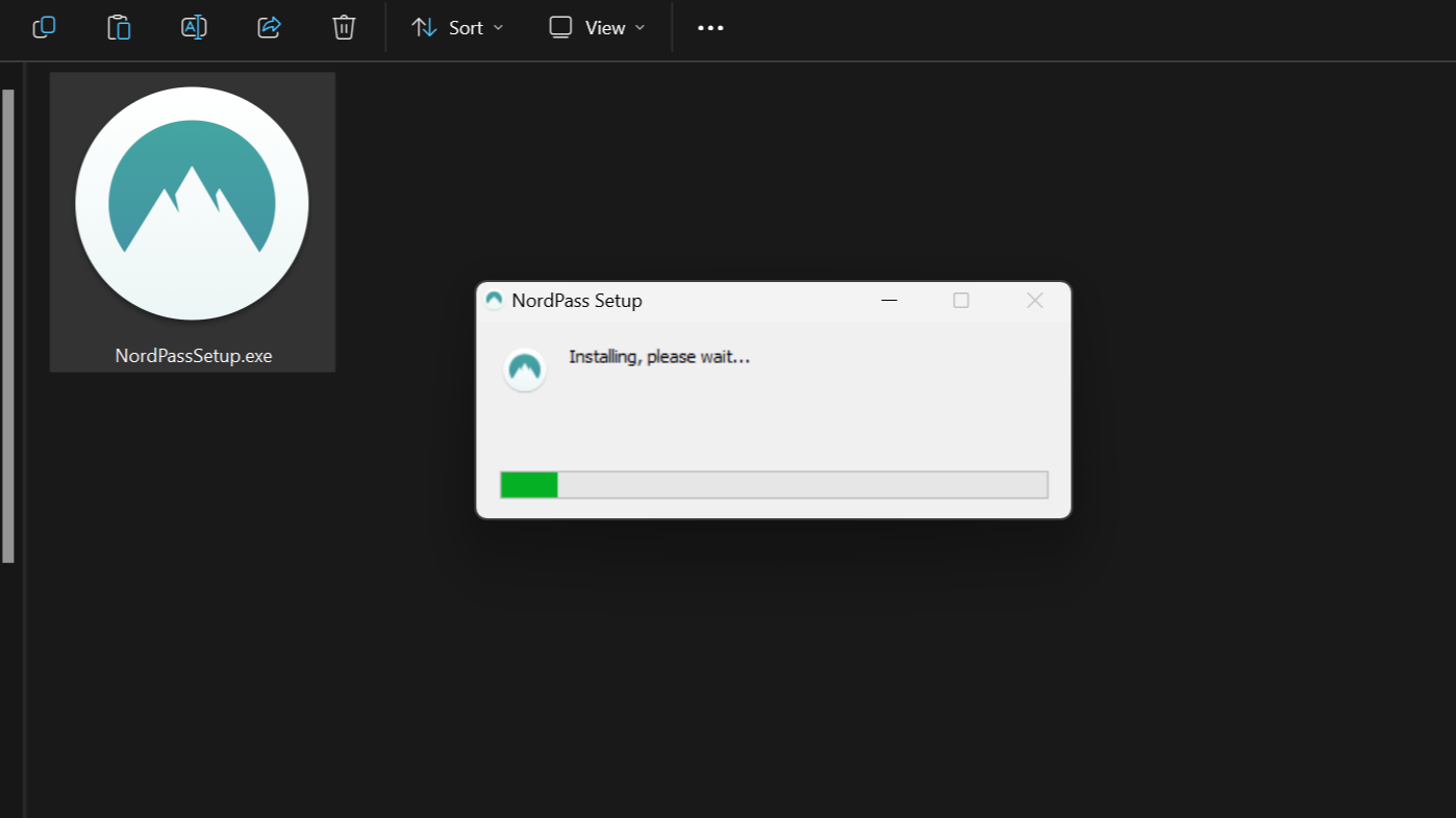 <strong>Install NordPass.</strong>