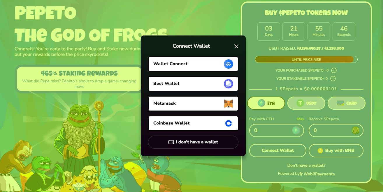 Connect to Pepeto