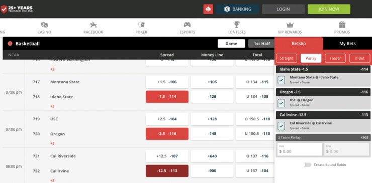 Betonline March Madness Parlays