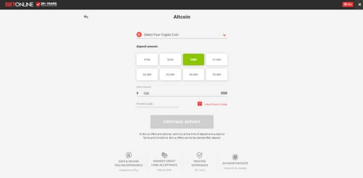 Make your deposit