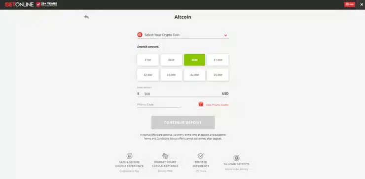 Make a deposit