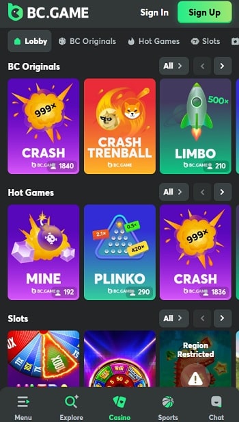 BC.Game Crypto Casino