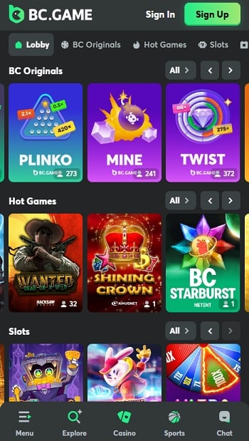 BC.Game No Verification Casino