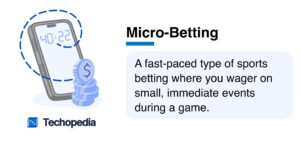 Illustration of a smartphone displaying a timer, representing micro-betting: fast sports betting on small events during a game.
