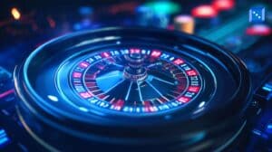 Digital roulette wheel interface illustrating how no-code automation tools are accelerating iGaming campaigns, enabling faster promotions, real-time engagement, and streamlined casino marketing workflows.