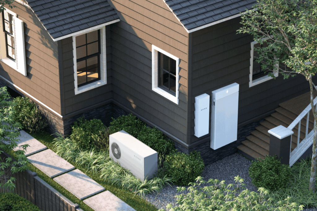 SPAN XFRA residential AI infrastructure system installed beside modern home, showcasing distributed edge computing and decentralized data center technology.