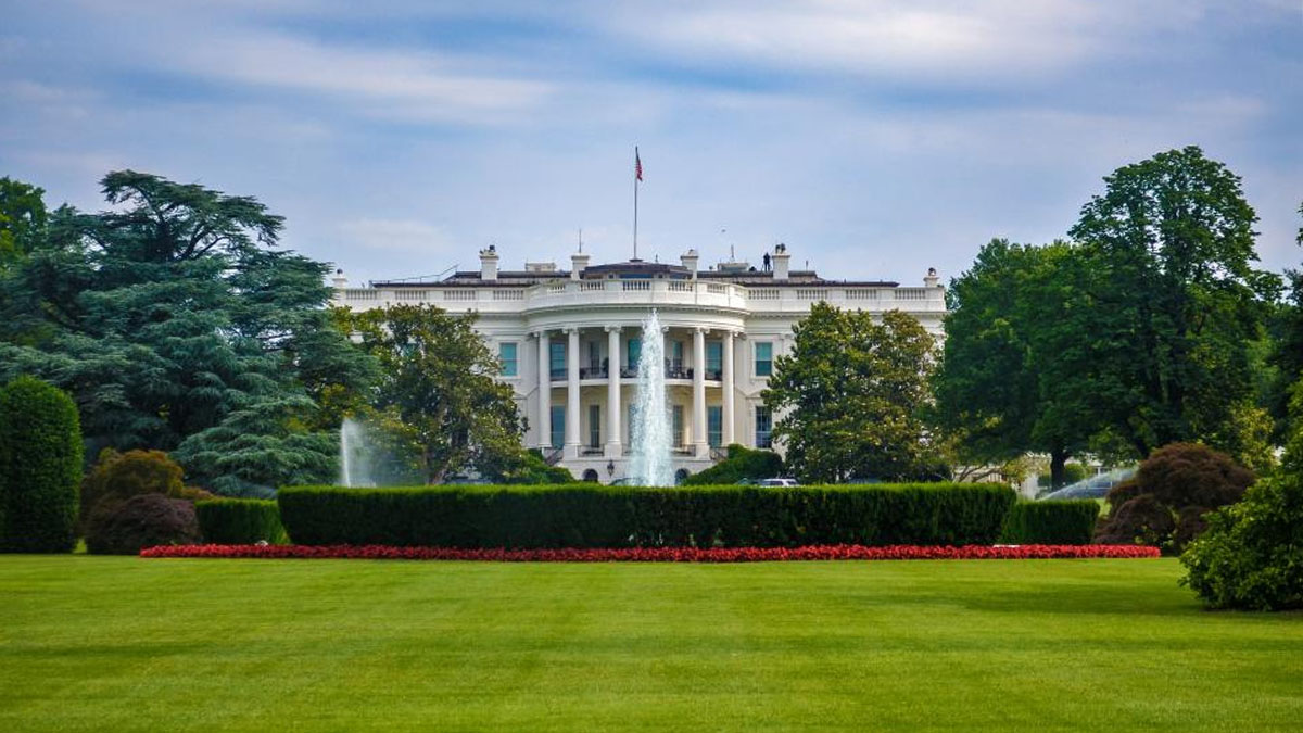 The White House front lawn.
